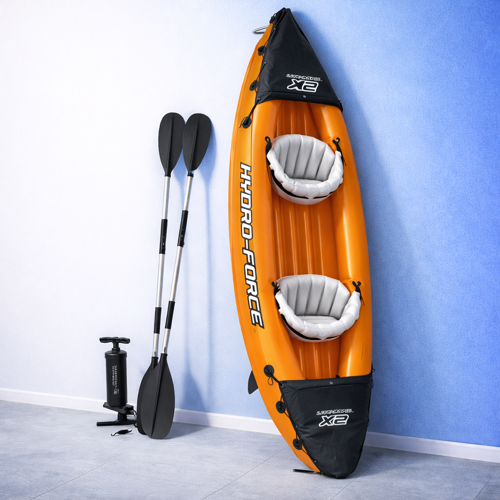 Aufblasbares Kanu 2x Paddel & 1x Pumpe
